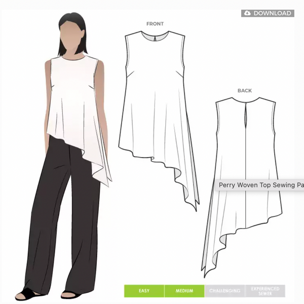 Pattern, style ARC, Perry Woven Top