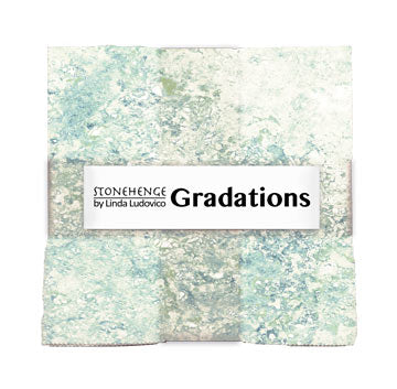 Fabric, Pre-cut, Stonehenge Gradations Blue Planet 10" Tiles 42pcs