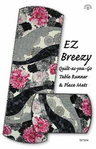 Pattern, EZ Breezy Quilt-as-you-Go Table Runner & Place Mats # TLP1234