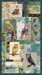 Fabric Panel, Wild Wonder Owls Digital Printed Panel Y4072-55