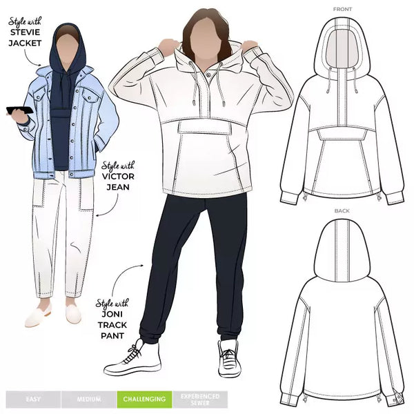 Pattern, Style ARC, Kennedy Hooded Top
