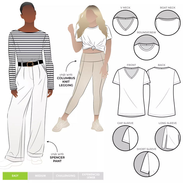 Pattern, style ARC, The Ellis Knit T