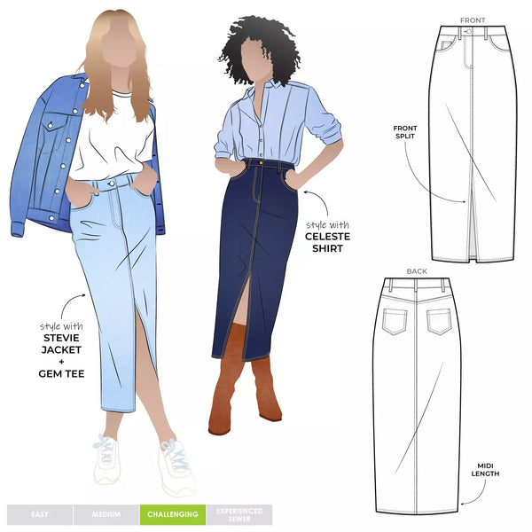 Pattern, Style ARC, Tommie Jeans Skirt