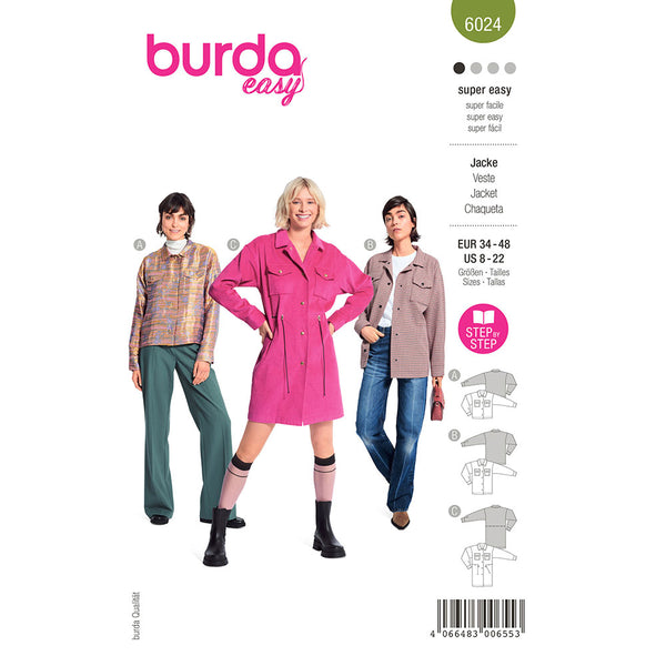 Pattern, Burda, 6024, Jacket