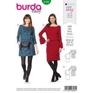 Pattern, Burda, 6189, Dress - Scooped Neckline