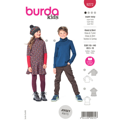 Pattern, Burda, 9272, Child Top/Dress