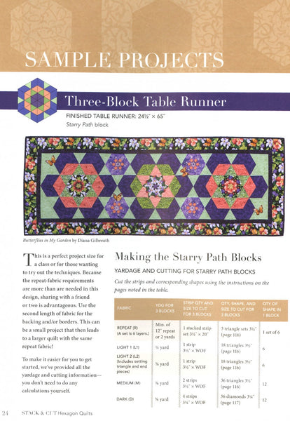 Book, Stack & Cut Hexagon Quilts 11221