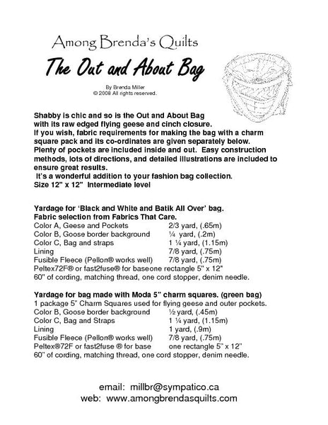 Pattern, ABQ, Out and About Bag, ABQ-131