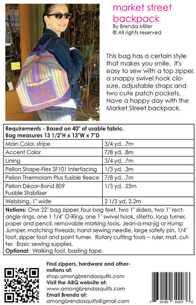 Pattern, ABQ, Market Street Backpack, ABQ-191