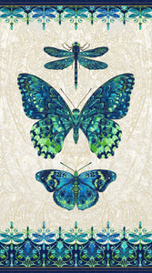 Fabric, Luminosity Butterfly Panel Cream Multi 24448M-11