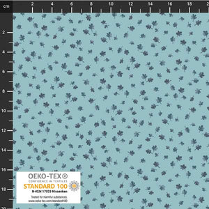 Fabric, Tiny Delight, Blue Leaves, 4514-261