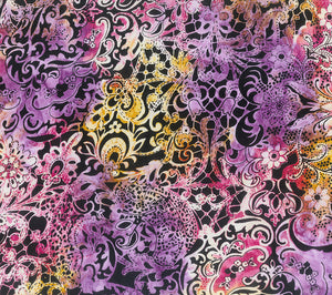 Fabric, Soft Touch Rayon Violet Batik 82122-84