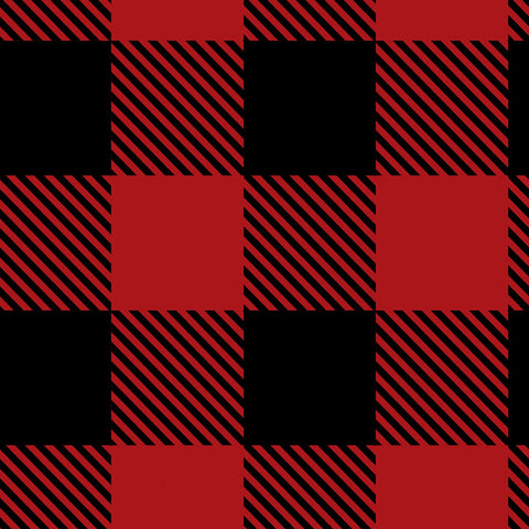 Fabric, Fleece, Black/Red Buffalo Plaid # 8331-V-1