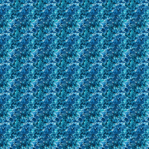 Fabric, Lush & Lively Blue, Leaves 90639-45