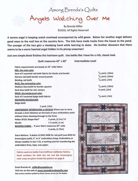 Pattern, ABQ, Angels Watching Over Me, Lap Quilt or Wall Hanging, ABQ-151