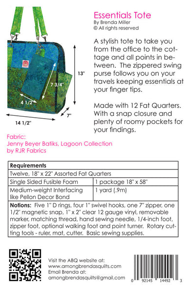 Pattern, ABQ, Essentials Tote, ABQ-183