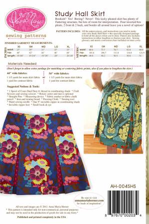 Pattern, Study Hall Skirt