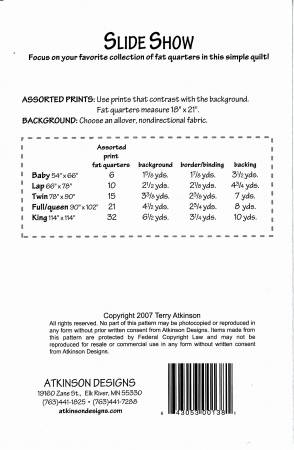 Pattern, Fat Quarter Friendly, Slide Show