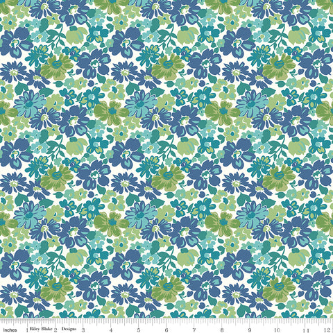 Fabric, Bee Vintage Mildred C13070R-BLUE