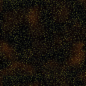 Fabric, Cleo, Black Golden Tiny Dots CM1888-BLACK