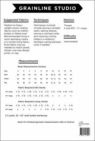 Pattern, Yates Jacket