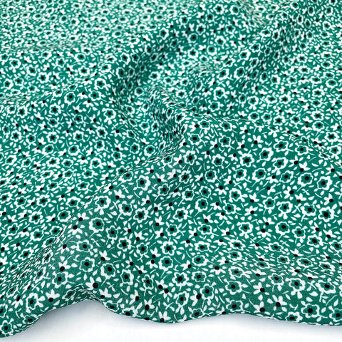 Fabric, Josie 2645 Green Ecovero, Rayon