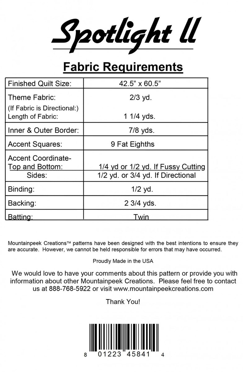 Pattern, Spotlight 2 MPC293 Among Brenda's Quilts The ABQ Sewing Studio