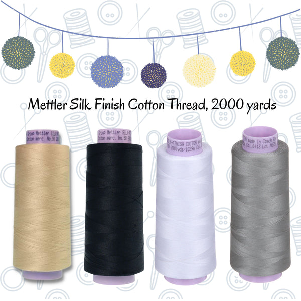 Mettler Silk-Finish Cotton 50 weight thread - 2000 yds