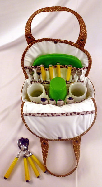 Pattern, ABQ, Dining Out, Table Service Carrier for Picnics, ABQ-164