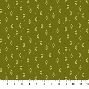 Fabric, Rayon, Summer's End, Green, R90343-7