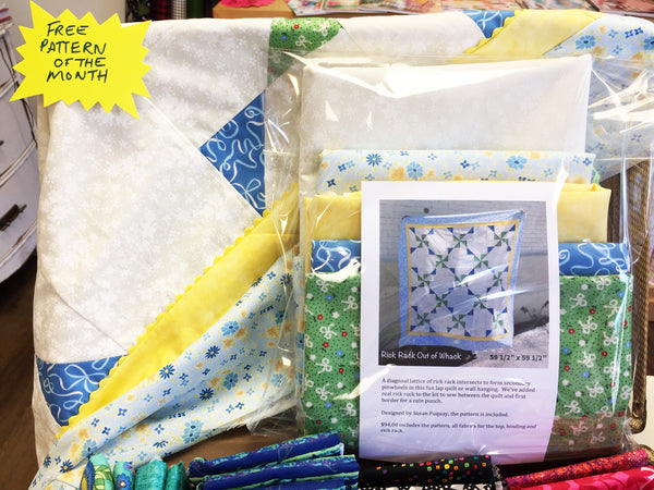 Kit, Quilt, 59 1/2" x 59 1/2", Rick Rack Out of Wack