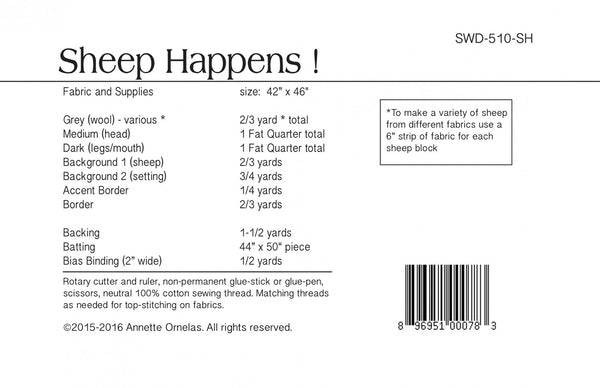 Pattern, Sheep Happens # SWD510-SH