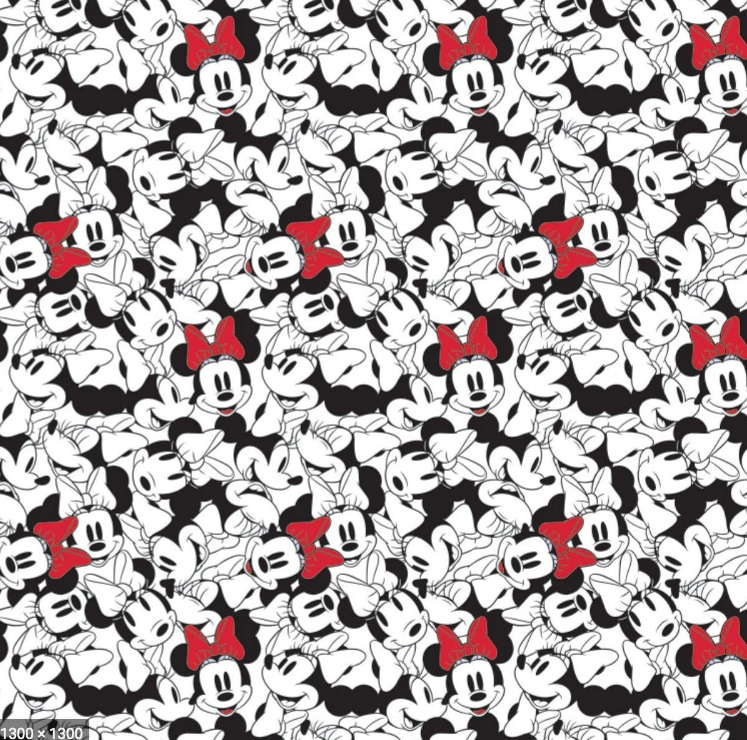 Fabric, Minnie Tossed Stack RED CAM85271010-02