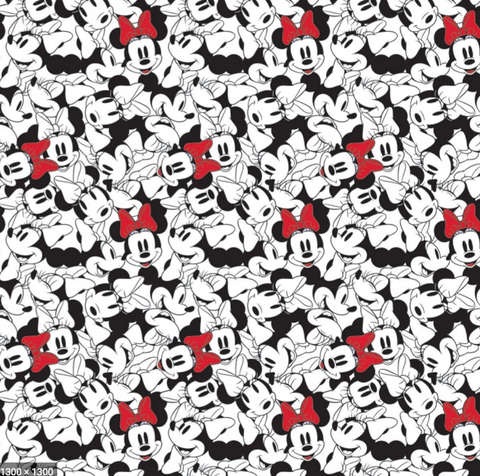 Fabric, Minnie Tossed Stack RED CAM85271010-02