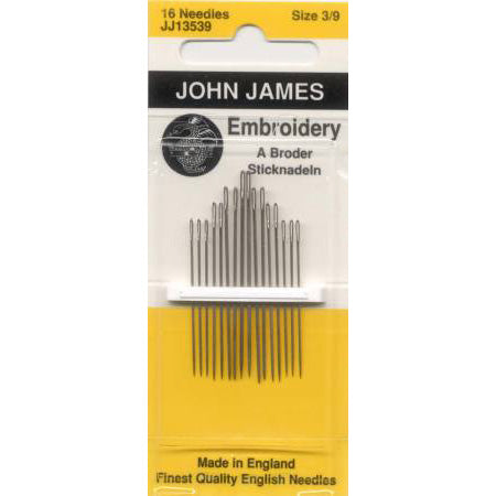 John James Embroidery / Crewel Needles Size 3/9 JJ135-3-9
