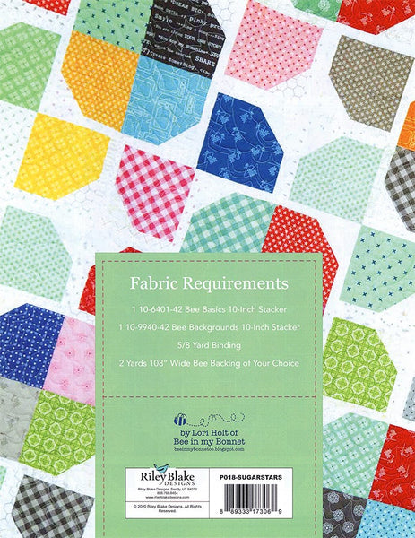 Pattern, Sugar Stars Quilt Pattern by Lori Holt P018-SGRSTRS