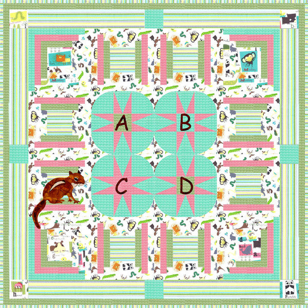 Pattern, ABQ, C is for Chipmunk, Baby Quilt, ABQ-146