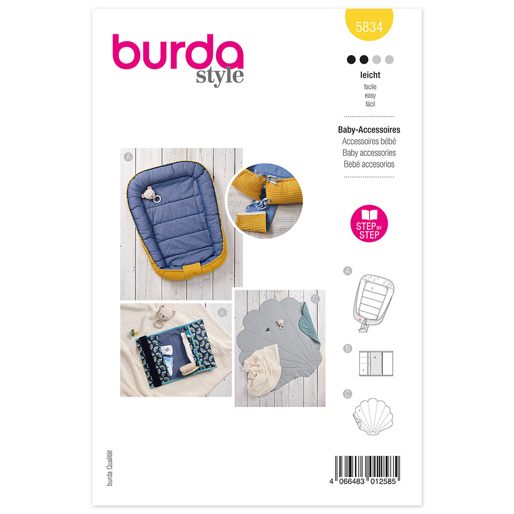 Pattern, Burda, 5834, Baby Accessories