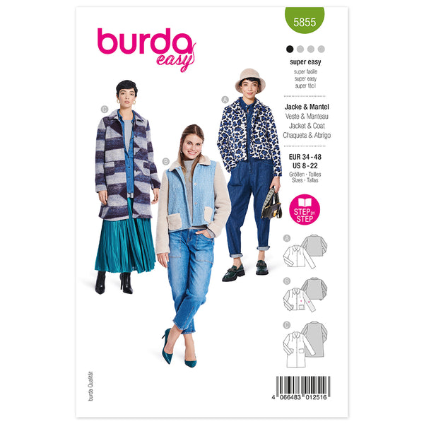 Pattern, Burda, 5855, Coat and Jacket
