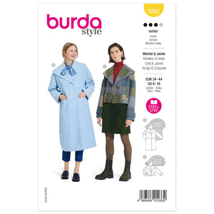 Pattern, Burda, 5860, Jacket and Coat