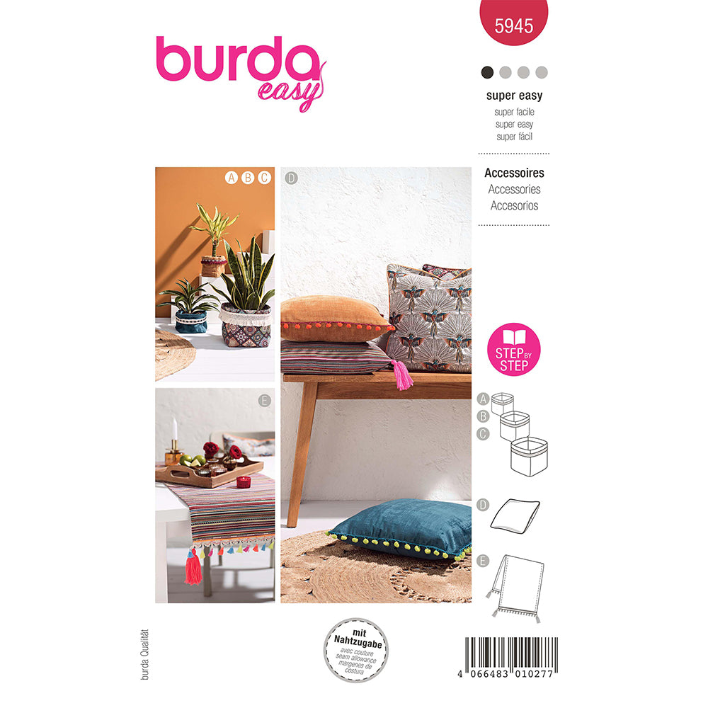 Pattern, Burda, 5945, Home Accessories