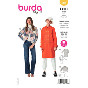 Pattern, Burda, 5992, Jacket & Coat - Double Breasted