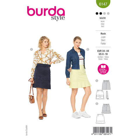 Pattern, Burda, 6147, Skirt