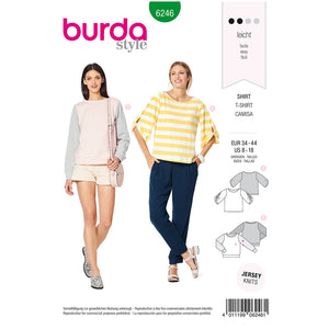 Pattern, Burda, 6246, Sweatshirt with Round Neckline