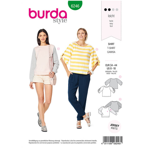 Pattern, Burda, 6246, Sweatshirt with Round Neckline