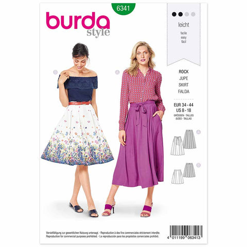 Pattern, Burda, 6341, Pleated Skirt