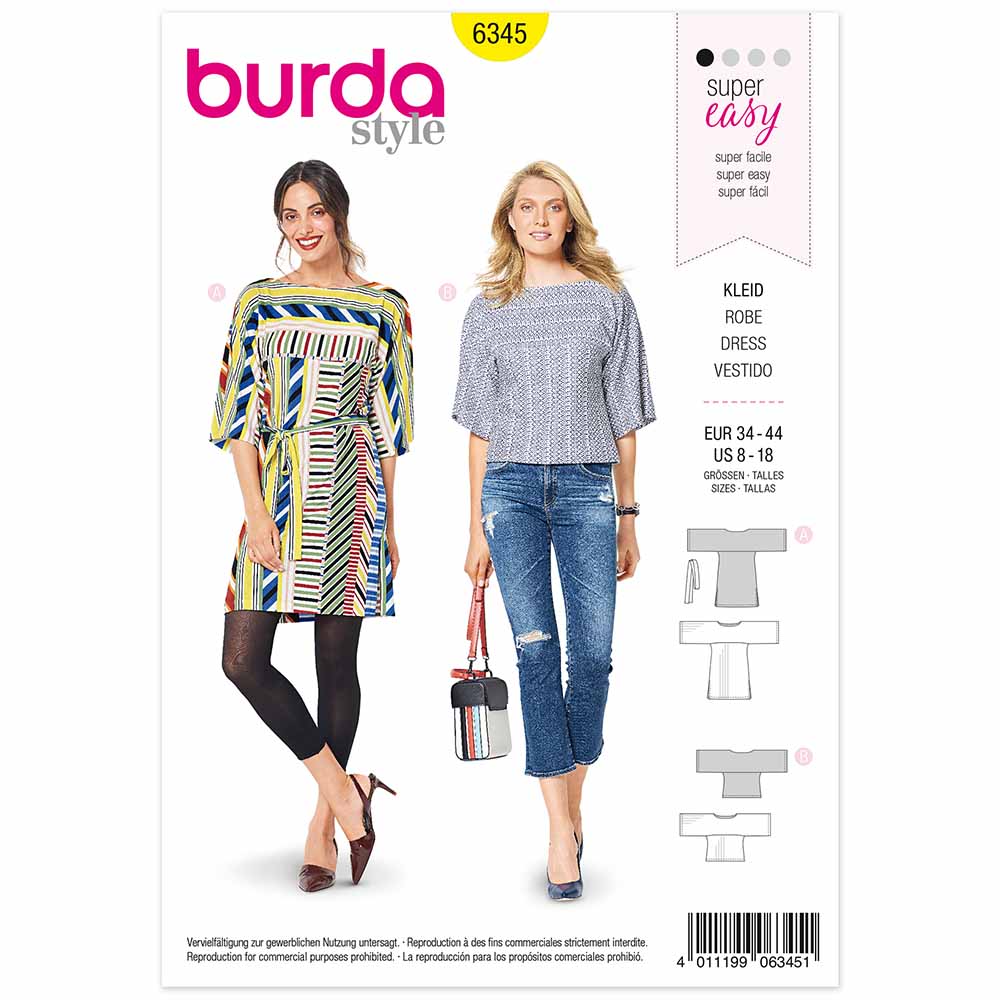 Pattern, Burda, 6345, Dress/Top