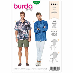 Pattern, Burda, 6349, Men's Shirt