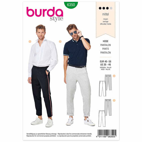 Pattern, Burda, 6350, Men's Pant