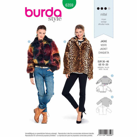 Pattern, Burda, 6359, Fur Jacket - Blouson